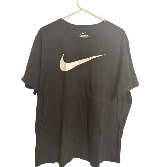 Nike Swoosh Logo Tee Shirt Black XXL “The Nike Tee” Just Do It – Size 2XL - Picture 1 of 4